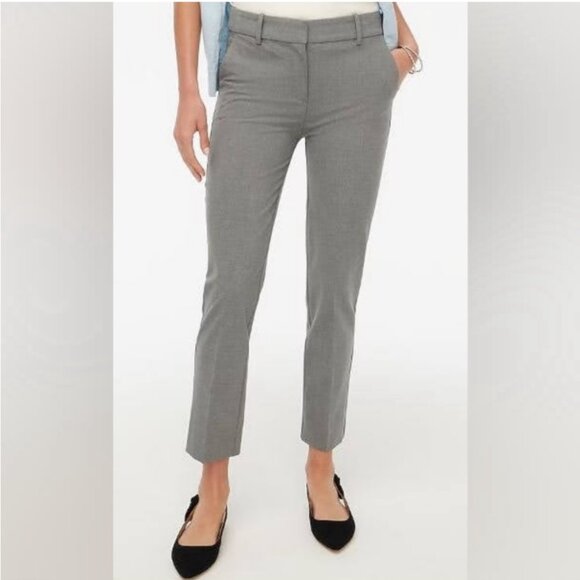 J. CREW Women's EUC Ruby Crop Pant Gray Twill Ankle Pants | Size 14 - Picture 2 of 9
